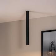 EMIBIG LIGHTING Takspotlight Tecno 1XL, stål, GU10, höjd 60 cm, svart