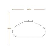 LEDVANCE Taklampa Drop, Ø 40 cm, brun, wellpapp, E27