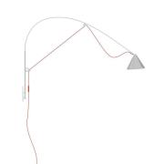 midgard LED-vägglampa AYNO L, grå/orange, 2.700 K, 130 cm