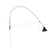 midgard LED-vägglampa AYNO XL, svart/orange 3.000 K 220 cm