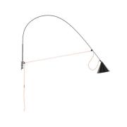 midgard LED-vägglampa AYNO XL, svart/orange 4.000 K 220 cm