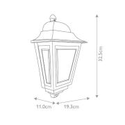 Elstead Utomhusvägglampa Deco Lane, grön, lykta, aluminium, IP44