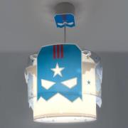 Dalber hänglampa Blue Hero, vit/blå, Ø 26 cm
