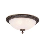 Maytoni taklampa Pascal, brons antik Ø 37 cm glas/metall
