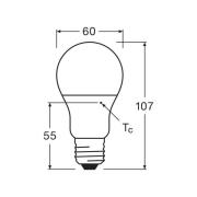 OSRAM Traditionell LED-lampa opal E27 8W 827 6-pack