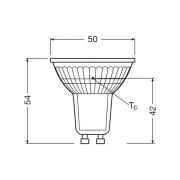 OSRAM LED-lampa Reflektor GU10 2,6W 36° 827 klar