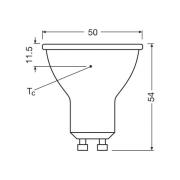 OSRAM LED-lampa Reflektor GU10 6,9W 36° 830 klar