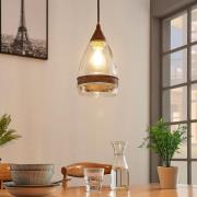 Lindby Glaspendellampa Millina, rostbrun, 1 lampa