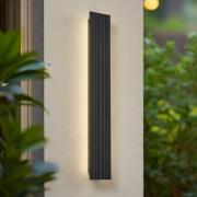Lucande LED-utomhusvägglampa Melira, längd 60 cm, antracit