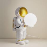 Lindby Kosmo bordslampa, vit/guld, keramik, glas