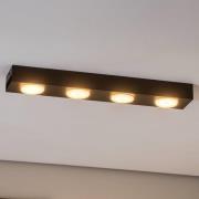 Luminex Downlight Ian i svart, 4 lampor