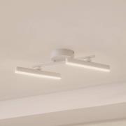 Lindby LED-spotlight Eldrin, vit, 2 lampor, ljuslist