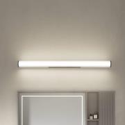 Lindby LED-vägglampa Kirka, svart, metall, IP44, 90cm, CCT