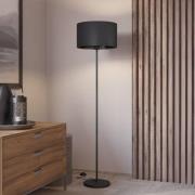 EGLO Maserlo golvlampa, svart, höjd 151 cm, tyg/stål