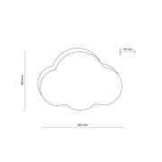TK Lighting Taklampa Cloud, beige, 63 cm lång, textil, moln, E27
