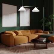 Eko-Light Capital hänglampa, vit, 2 lampor, Ø 46 cm, GX53