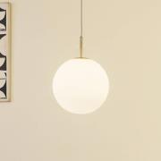 Lucande LED-hänglampa Joran, 1 lampa, vit, glas