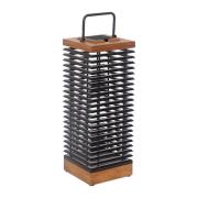 Les Jardins LED-sollykta Tekura, teak/grå, 66 cm