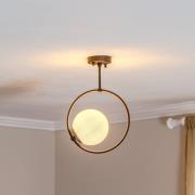 Opviq Taklampa Dolunay 3901 svart, glasskärm, ring