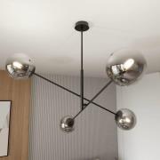 EMIBIG LIGHTING Taklampa Linear, svart/grafit, 4 lampor