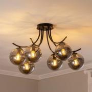 EMIBIG LIGHTING Taklampa Boston, svart/grafit, 6 lampor