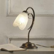 ONLI Bordslampa Odino, 1 lampa, bronsfärgad, metall, glas