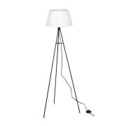 ELC Elsika golvlampa, tygskärm, vit