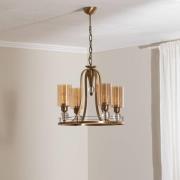 Avonni Ljuskrona Jadina, guld antik, 4 lampor, Ø 50 cm metall/glas