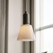 PR Home hänglampa Tilda, vit, Ø 12,5 cm, glas, stickpropp