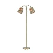 PR Home golvlampa Amy Cia Theo, färgad/mässing, 150 cm, 2 lampor.
