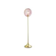 DESIGN BY US Ballroom golvlampa, rosa, glas, handblåst, dimbar