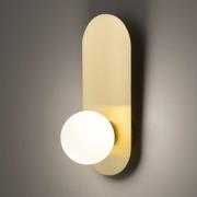 Maytoni vägglampa Bao, guld/vit, höjd 31 cm, glas, G9
