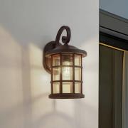 Lindby utomhusvägglampa Ankea, rost/bärnsten, 37 cm, IP23, E27