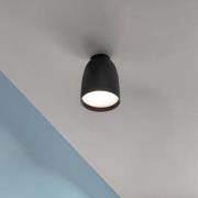 Bover LED utomhustaklampa Nut, svart, aluminium/stål, Ø 10 cm