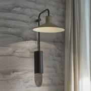 Bover LED-vägglampa Platet A/02, svart/olivgrå
