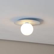 TK Lighting Taklampa Pixie, ljusblå, glas, Ø 25 cm, kula, G9