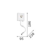 Ideallux Ideal Lux vägglampa Kid svart tyg LED-läslampa USB-port