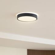 Lindby LED-taklampa Manala, betonggrå, RGB, CCT, fjärrkontroll