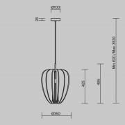 Maytoni hänglampa Cambio, svart, Ø 35 cm, filt, E27