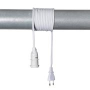 STAR TRADING E14-sockel Lacy med kabel, vit
