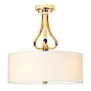 Elstead LED-taklampa Falmouth vit/guld