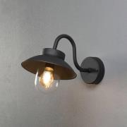 Konstsmide Utomhusvägglampa Vega Mini, bredd 22 cm, svart