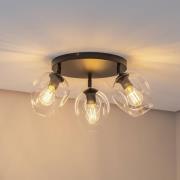 EMIBIG LIGHTING Taklampa Flow 3 Prem 3 lampor transparent