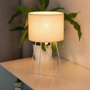 Duolla Bordslampa Trixi med trådram vit/beige, tyg, E14