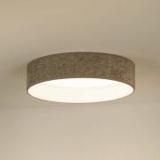 Duolla LED-taklampa Plafond, Bouclé grå, Ø 45 cm, 3-stegs dimbar