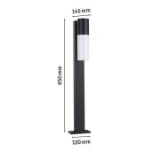 Paulmann Tralia vägglampa, antracit Höjd 65 cm aluminium IP44 E27