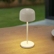 Lucande LED-bordslampa Quill, beige, CCT, dimbar