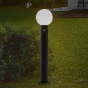 Lindby väglampa Dangan, vit, 90 cm, glas, sensor