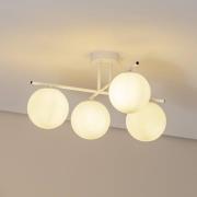 Domiluce Aurora taklampa, vit, Ø 50 cm, 4 lampor, glas, E14