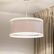 Maco Design Duo Den Light hänglampa, krämfärgad, Ø 50 cm, linne, PVC